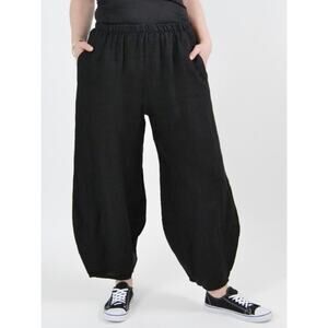 Bryn Walker Oliver Linen Lantern Balloon Pants Women’s Black Made in USA Medium